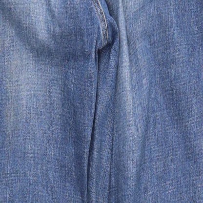 H&M Womens Blue  Cotton Skinny Jeans Size 10 L28 in Regular