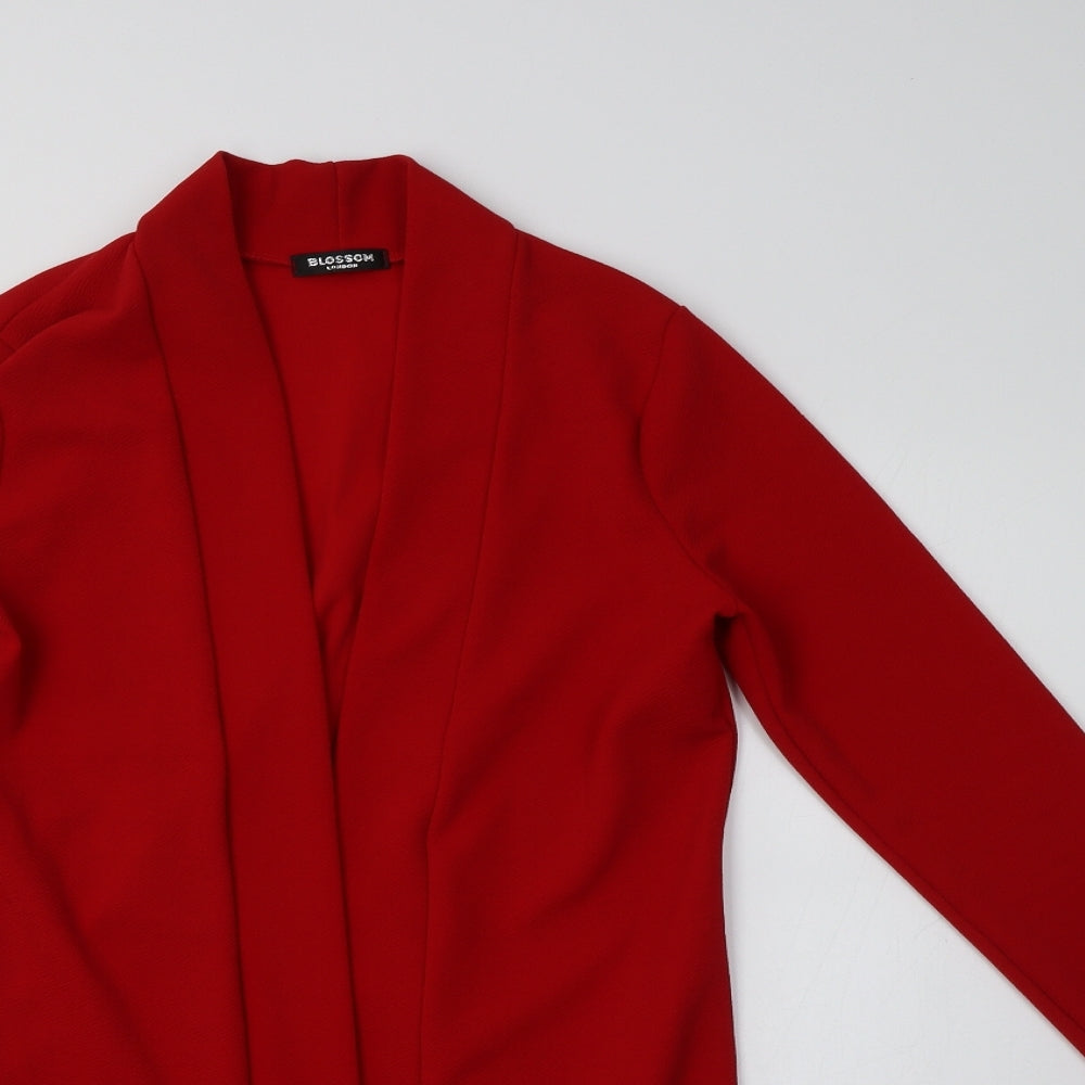 Blossom London Womens Red   Overcoat Blazer Size M