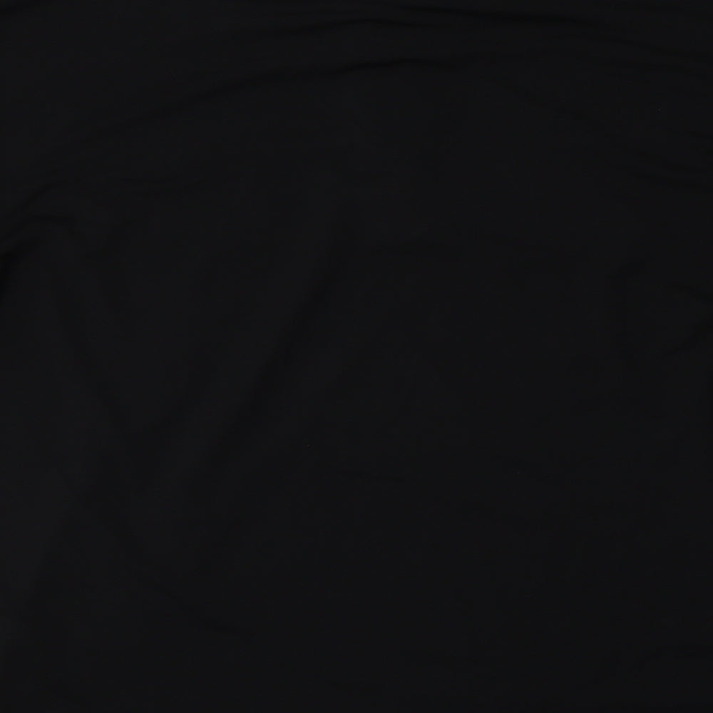 Preworn Mens Black  Polyester  Polo Size M Collared