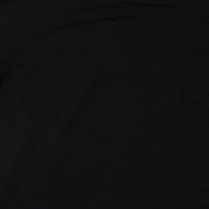 Preworn Mens Black  Polyester  Polo Size M Collared