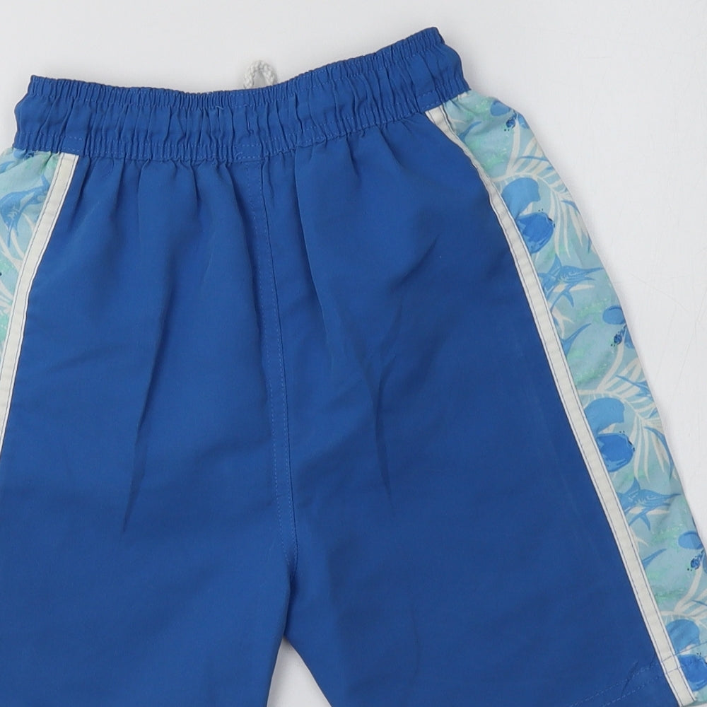 Cargo Bay Boys Blue Floral Polyester Bermuda Shorts Size 5-6 Years  Regular