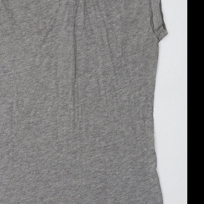 Womens UK Size 10 New Look Grey Basic T-Shirt