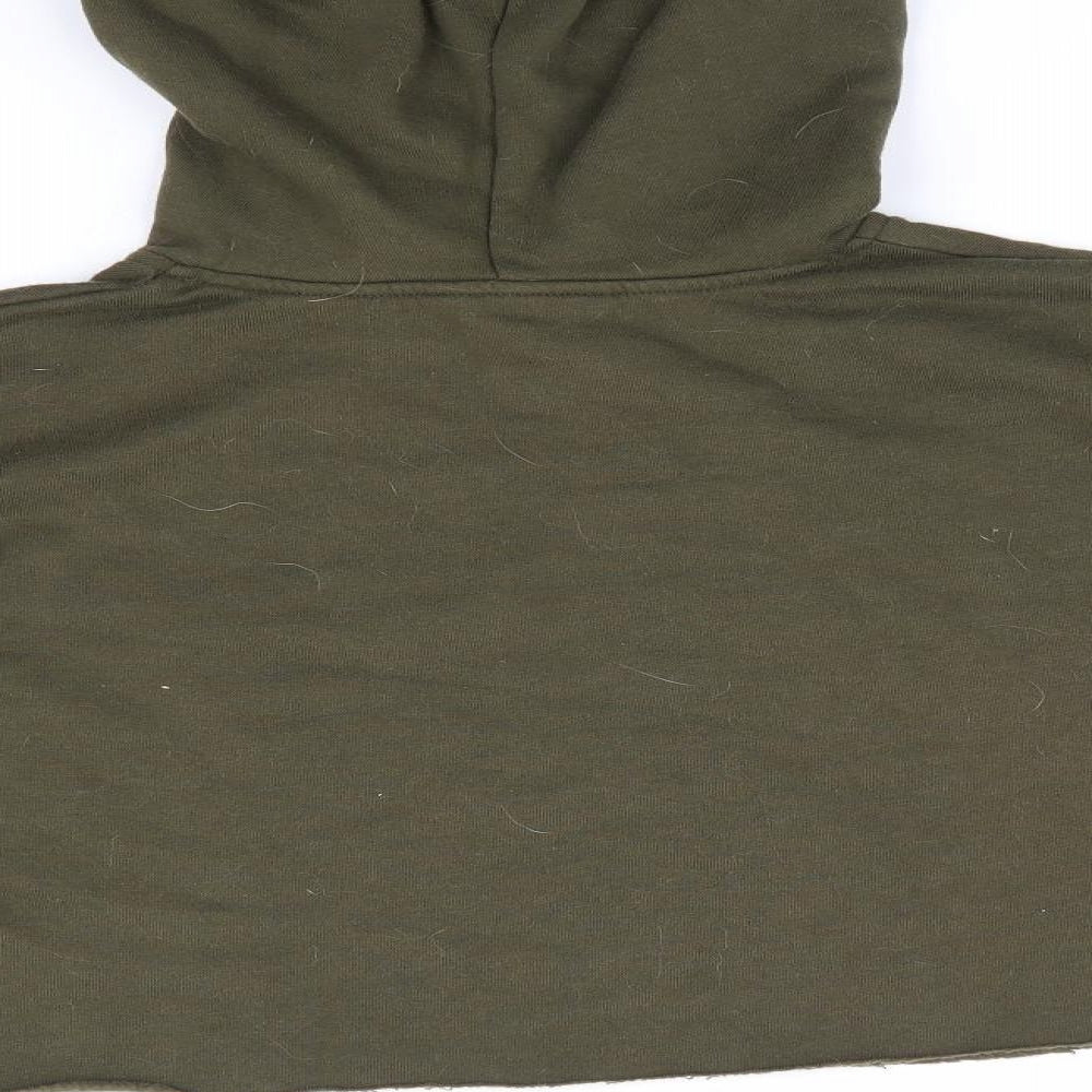 New Look 915 Generation Girls Green  Polyester Pullover Hoodie Size 14-15 Years   - New York City Olive Green Cropped