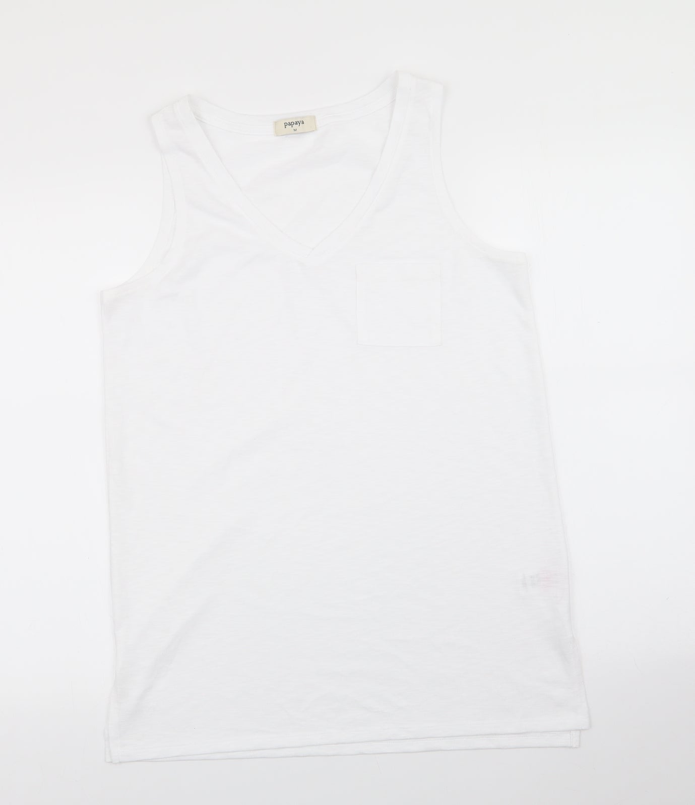 Womens UK Size M Papaya White Tunic Tank