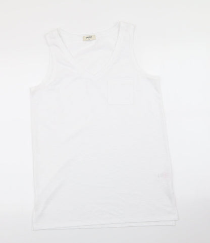 Womens UK Size M Papaya White Tunic Tank