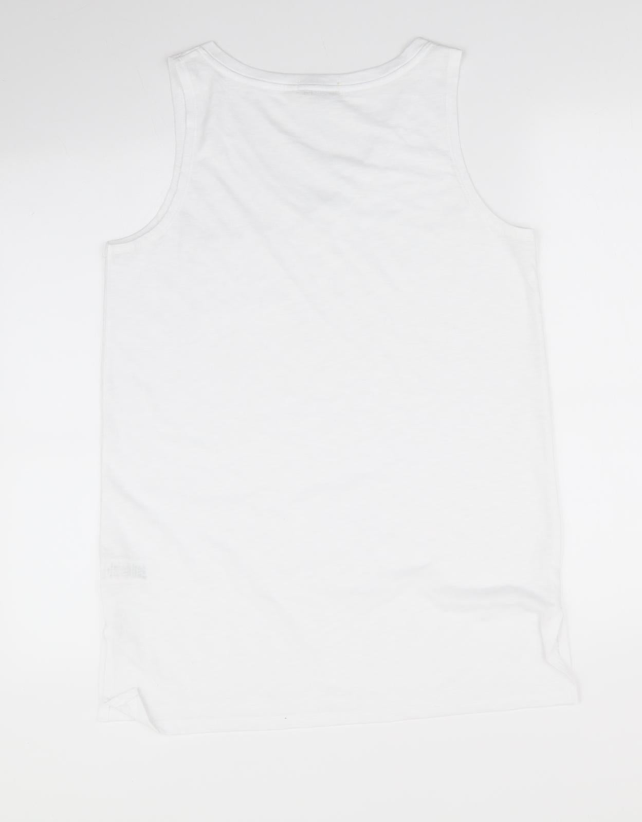 Womens UK Size M Papaya White Tunic Tank