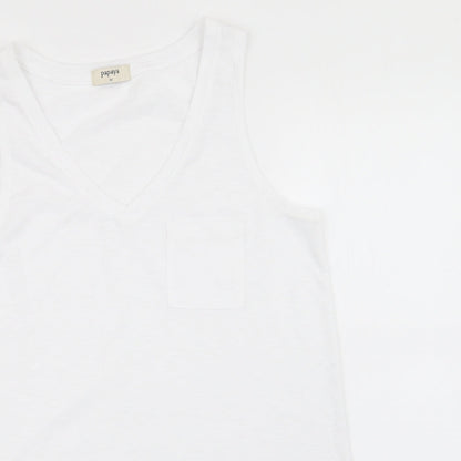 Womens UK Size M Papaya White Tunic Tank