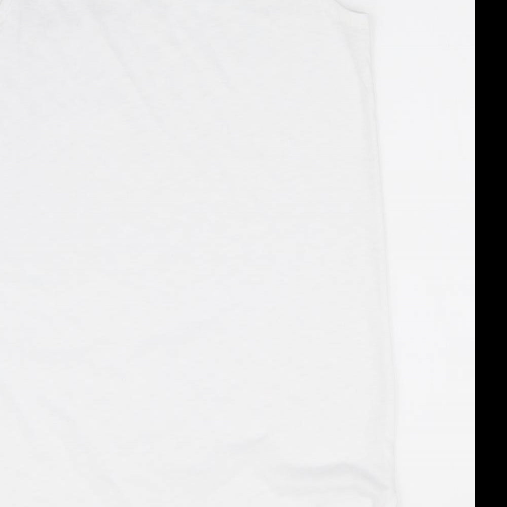 Womens UK Size M Papaya White Tunic Tank