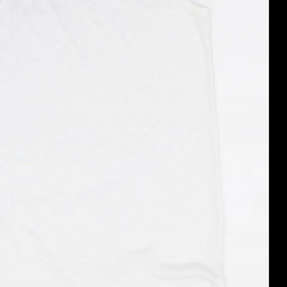 Womens UK Size M Papaya White Tunic Tank