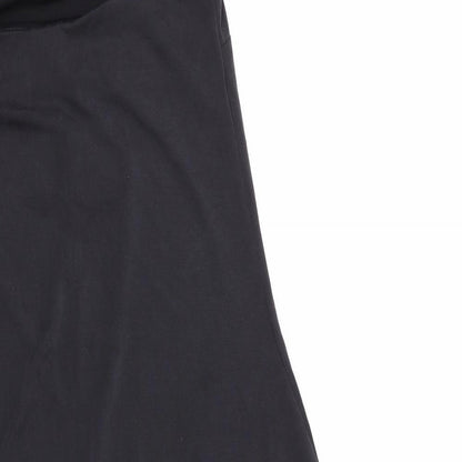 Preworn Womens Grey   Slip Dress  Size 8 Halter  - Dark Grey Horizontal hemline