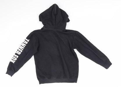 Fruit of the Loom Girls Black  Cotton Full Zip Hoodie Size 6-7 Years   - Tanner Fox
