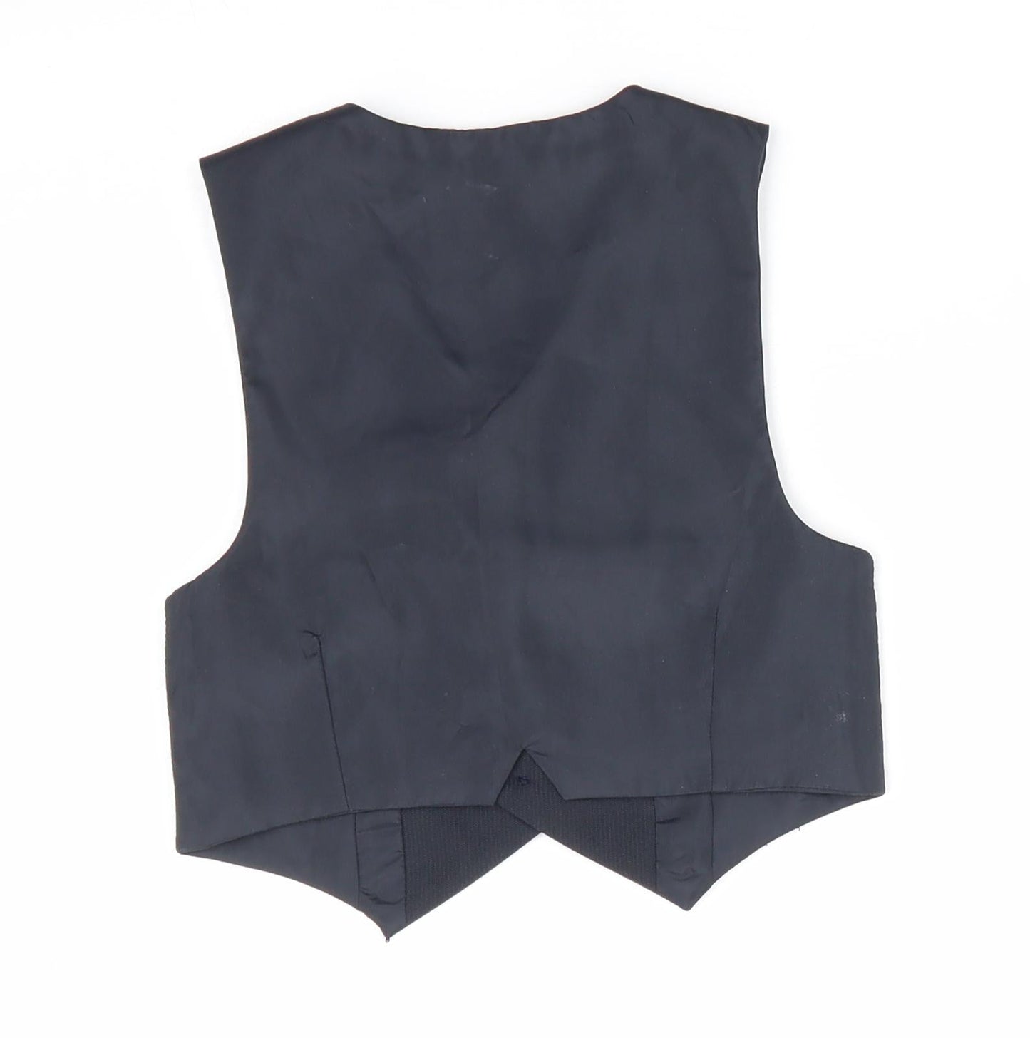 Urban Rascals Boys Grey   Gilet Waistcoat Size 3 Years   - Dress Waistcoat Blue with White polka dot faux hankerchief