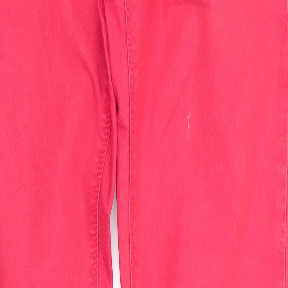 YFL Reserved Womens Orange  Cotton Chino Trousers Size 10 L30 in Regular  - Faded Orange Red