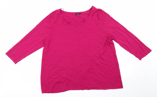 Womens UK Size 20 M&Co Pink Pullover Jumper