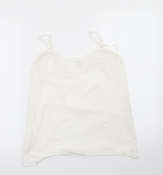 Womens UK Size 10 Preworn Ivory Camisole Blouse