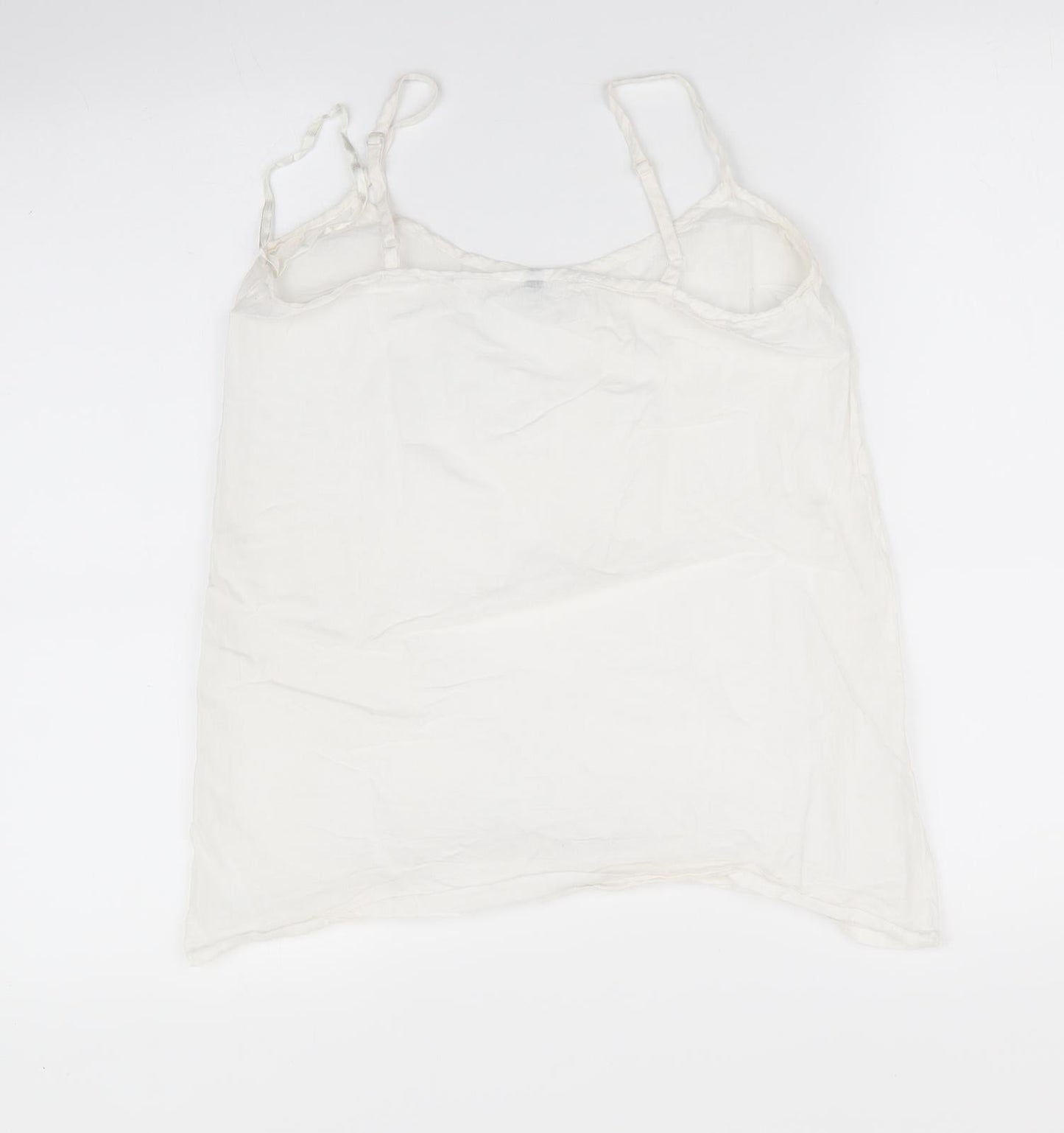 Womens UK Size 10 Preworn Ivory Camisole Blouse