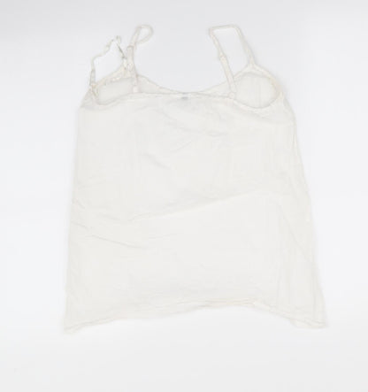 Womens UK Size 10 Preworn Ivory Camisole Blouse