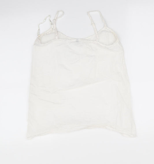 Womens UK Size 10 Preworn Ivory Camisole Blouse