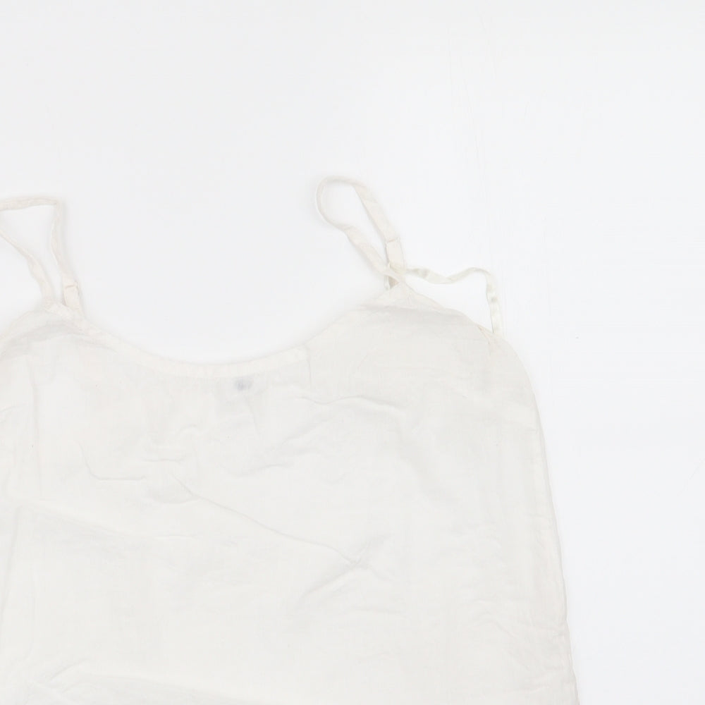 Womens UK Size 10 Preworn Ivory Camisole Blouse
