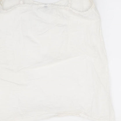 Womens UK Size 10 Preworn Ivory Camisole Blouse