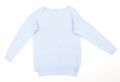 Womens UK Size M Peacocks Blue Pullover Jumper
