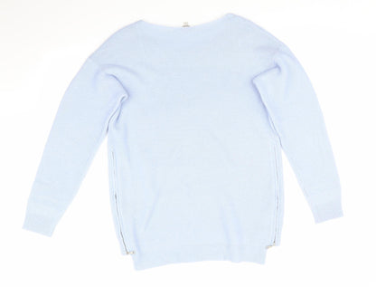 Womens UK Size M Peacocks Blue Pullover Jumper