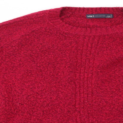 Womens UK Size M M&S Pink Pullover Jumper