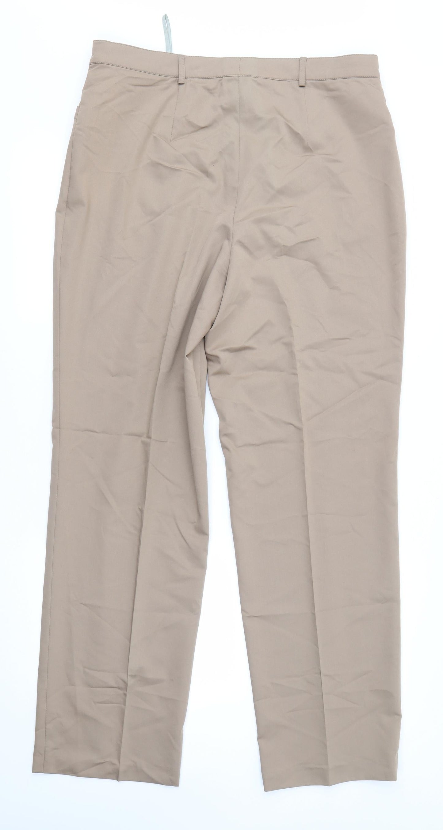 Womens UK Size 16 Gelco Regular Fit Dress Pants Brown Trousers