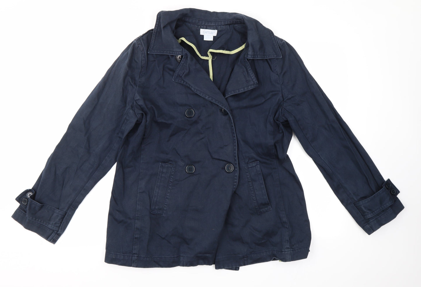 Capture Womens Blue   Jacket Coat Size M