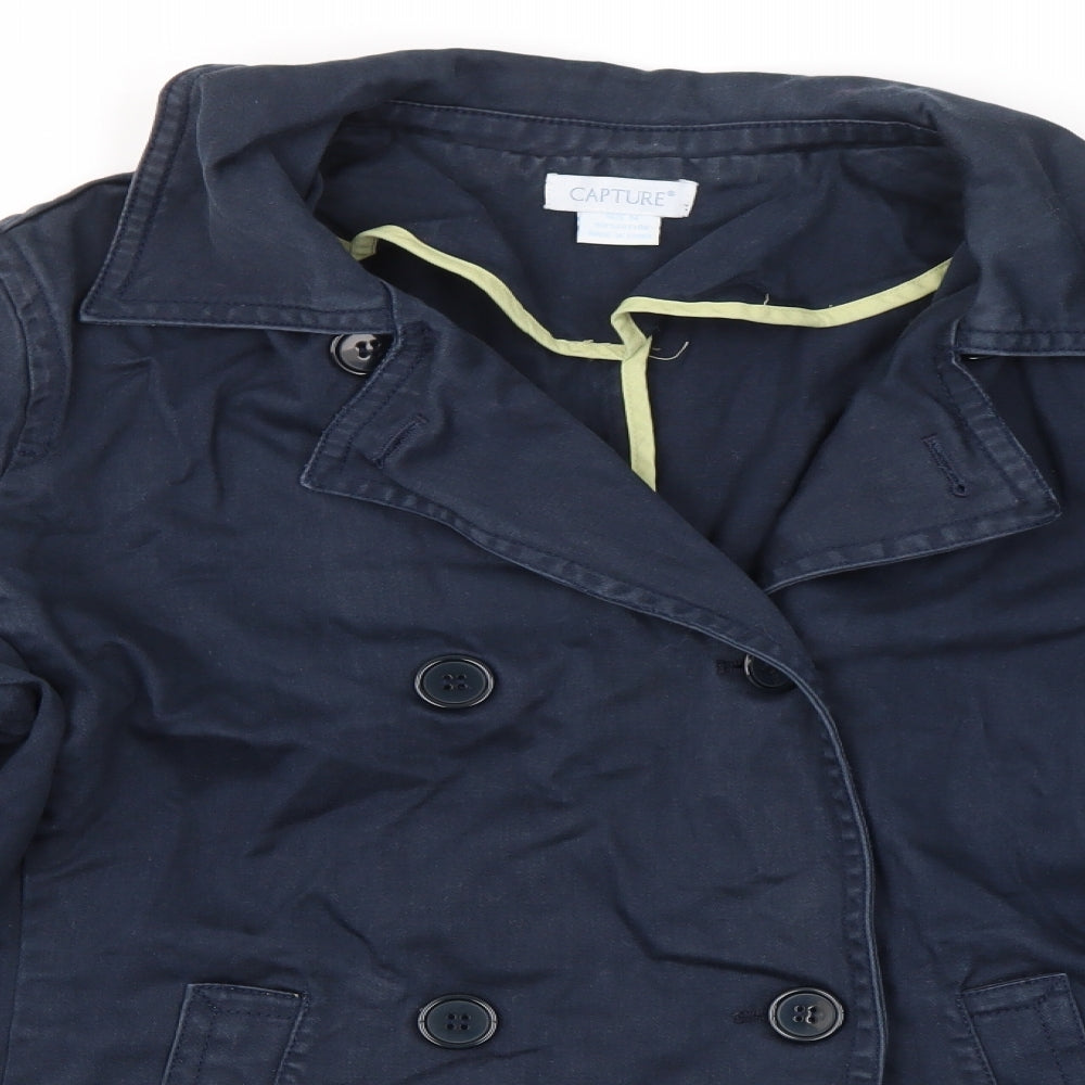 Capture Womens Blue   Jacket Coat Size M