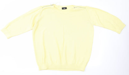 Womens UK Size L Wallis Yellow Pullover Jumper