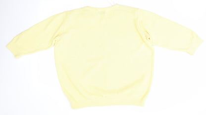Womens UK Size L Wallis Yellow Pullover Jumper