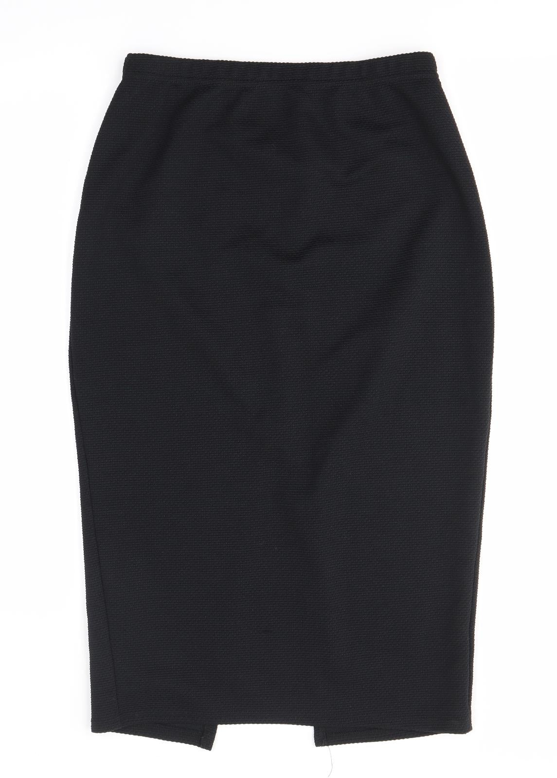Primark Womens Black  Polyester Straight & Pencil Skirt Size 10