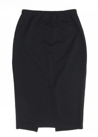 Primark Womens Black  Polyester Straight & Pencil Skirt Size 10