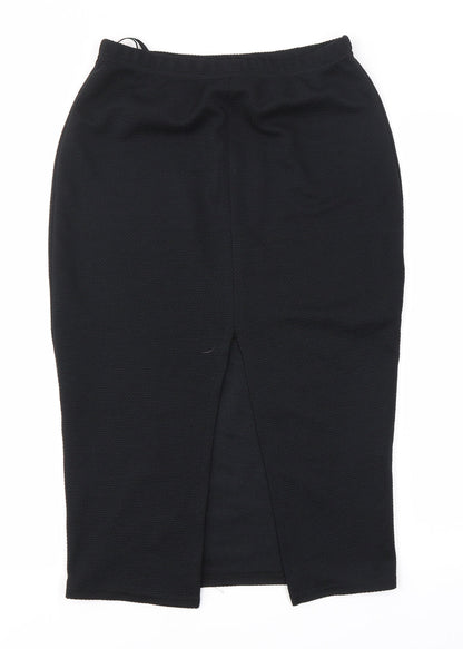 Primark Womens Black  Polyester Straight & Pencil Skirt Size 10