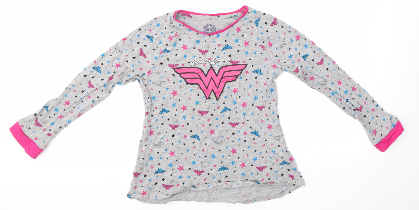 George Girls Multicoloured  Cotton Basic Casual Size 9-10 Years Round Neck  - Wonder Woman
