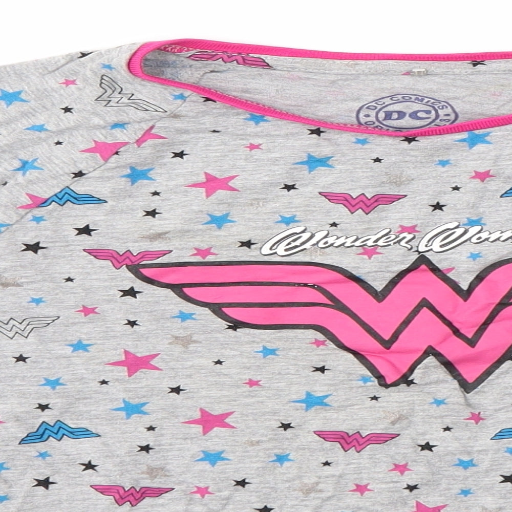 George Girls Multicoloured  Cotton Basic Casual Size 9-10 Years Round Neck  - Wonder Woman