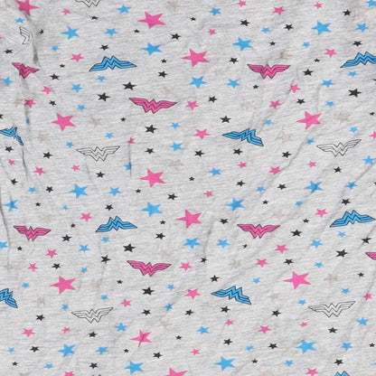 George Girls Multicoloured  Cotton Basic Casual Size 9-10 Years Round Neck  - Wonder Woman