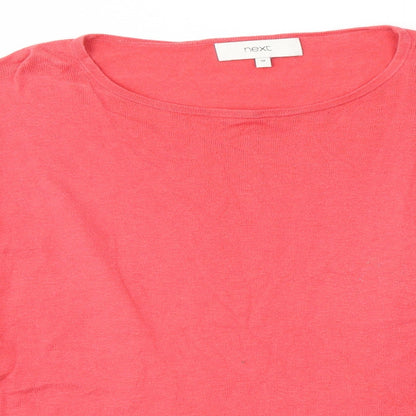 Womens UK Size 10 NEXT Pink Basic Blouse