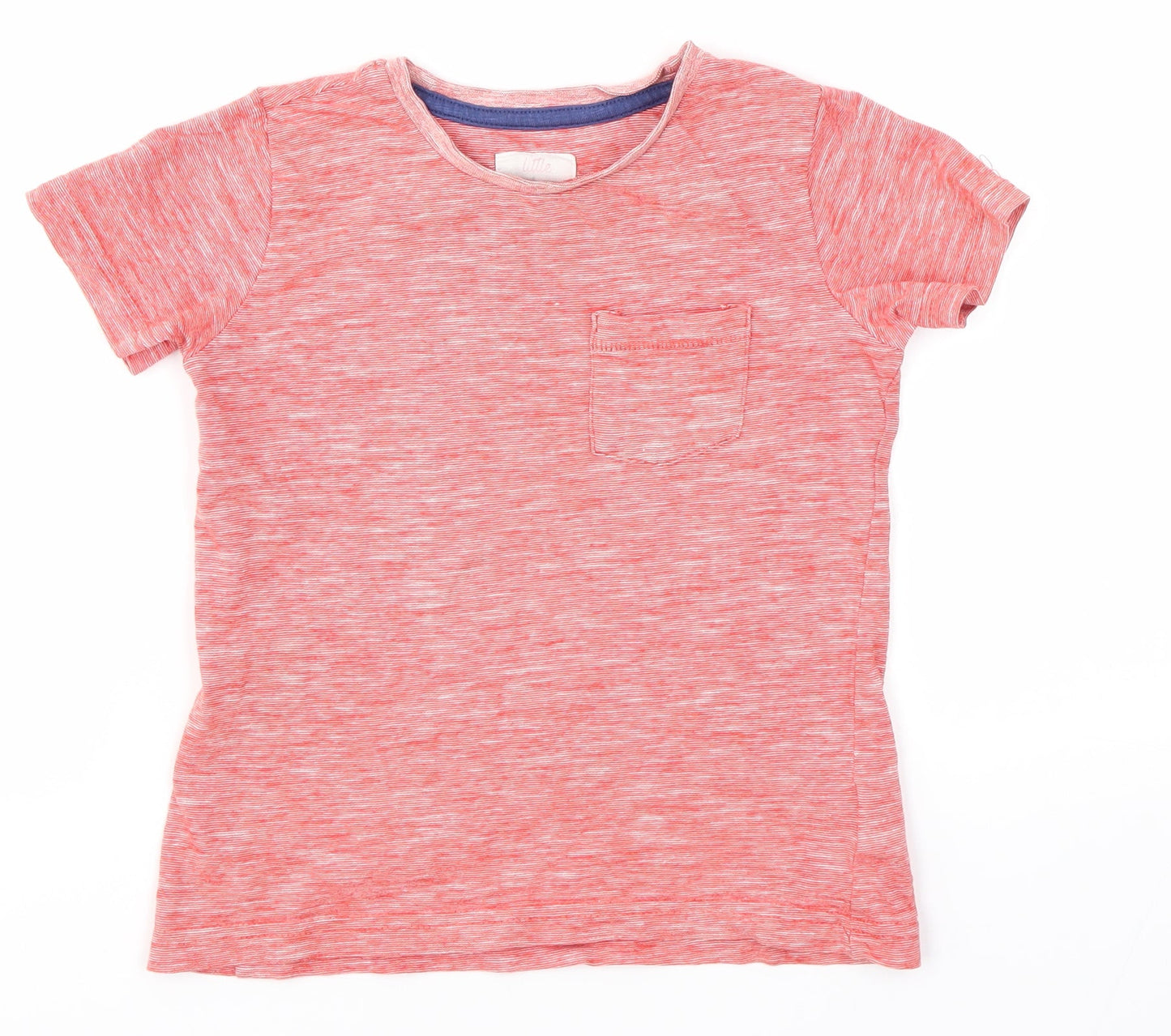 Mothercare Boys Red  Cotton Basic T-Shirt Size 3-4 Years Round Neck