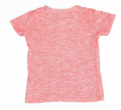 Mothercare Boys Red  Cotton Basic T-Shirt Size 3-4 Years Round Neck