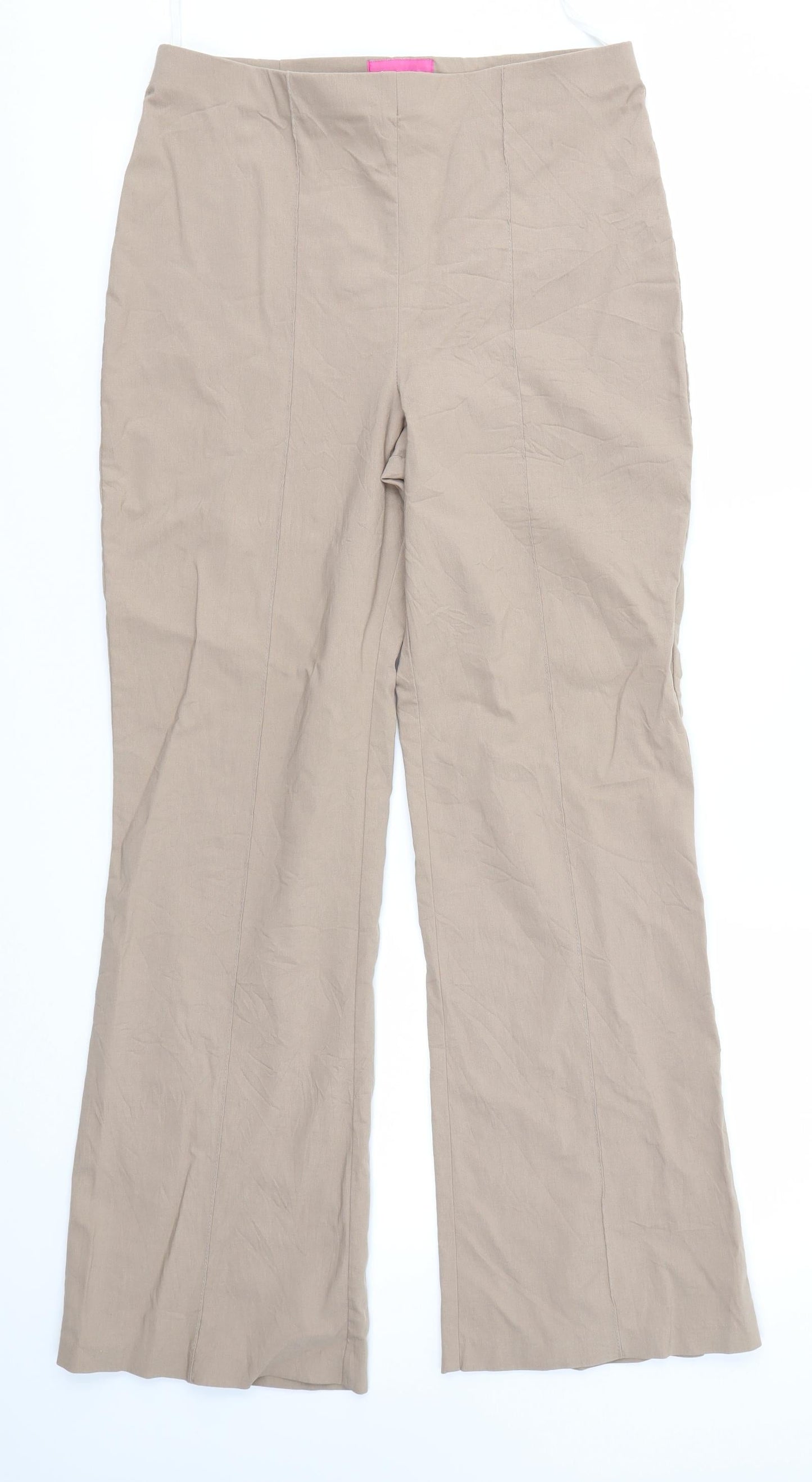 Womens UK Size 14 For Women Regular Fit Dress Pants Brown Trousers
