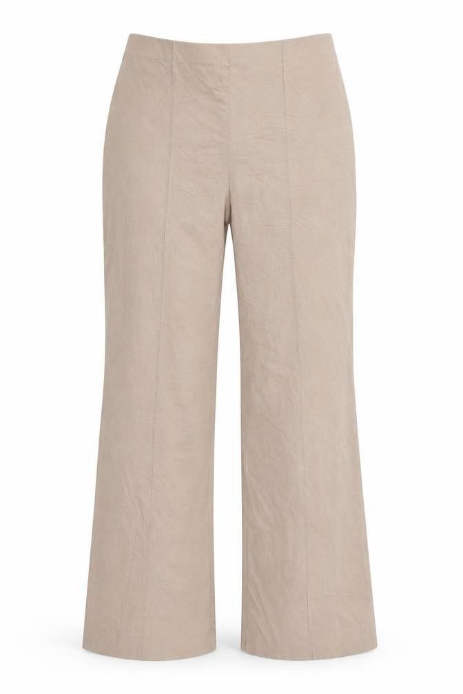Front view of For Women women’s brown viscose dress pants trousers, size UK 14, 28-inch leg regular