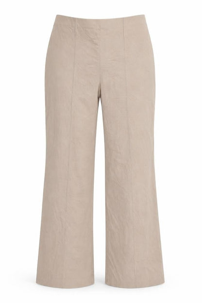 Front view of For Women women’s brown viscose dress pants trousers, size UK 14, 28-inch leg regular