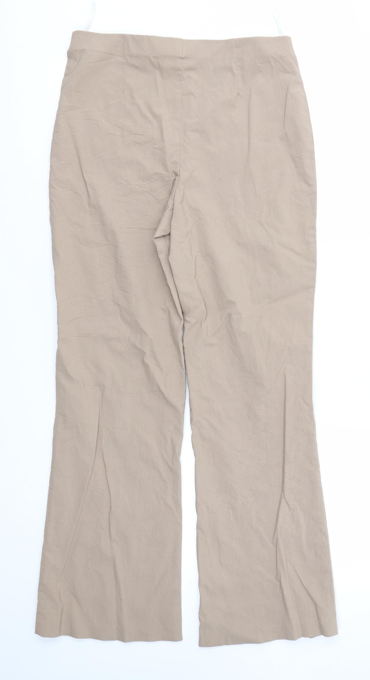 Womens UK Size 14 For Women Regular Fit Dress Pants Brown Trousers
