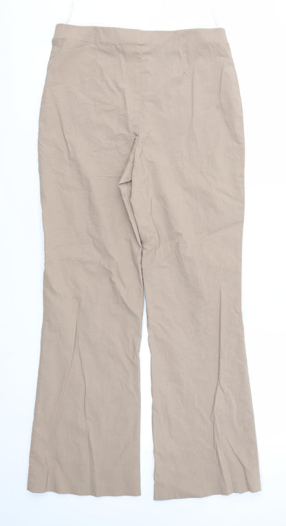Womens UK Size 14 For Women Regular Fit Dress Pants Brown Trousers