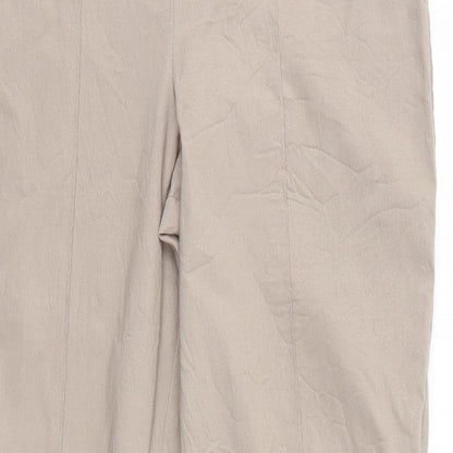 Womens UK Size 14 For Women Regular Fit Dress Pants Brown Trousers