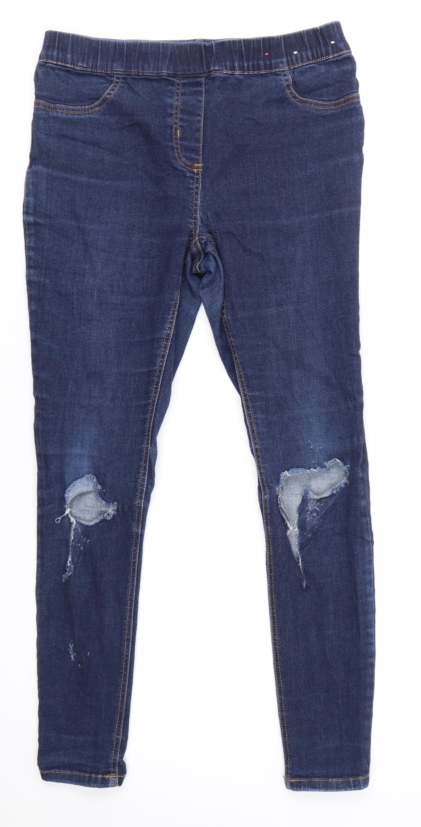 TU Womens Blue  Cotton Skinny Jeans Size 10 L27 in Regular