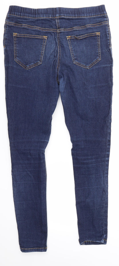 TU Womens Blue  Cotton Skinny Jeans Size 10 L27 in Regular