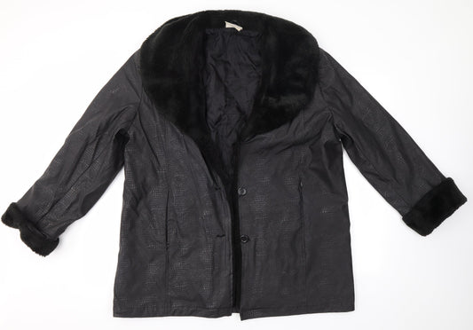 Matalan Womens Black   Overcoat Coat Size 14